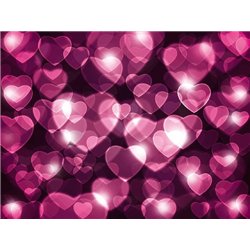 Сердца - 3D фотообои|3D фигуры