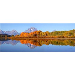 Лес у озера - Фотообои природа|осень