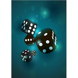 Игральные кости - 3D фотообои|3D фигуры