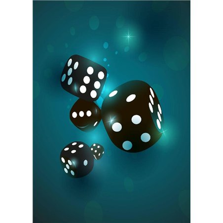 Игральные кости - 3D фотообои|3D фигуры
