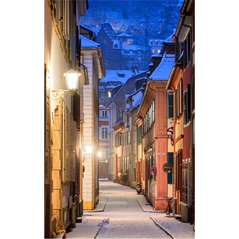 Зимняя улица - Фотообои Старый город