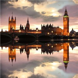 Отражение в Темзе - Фотообои архитектура|Лондон