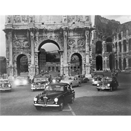 Старые автомобили - Черно-белые фотообои