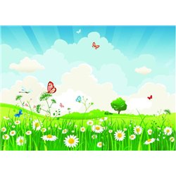 Цветочная поляна - Фотообои детские|для малышей