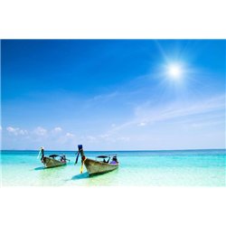 Лодки на берегу моря - Фотообои Море|пляж
