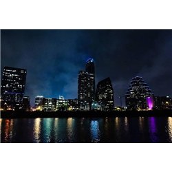 Огни города - Фотообои Современный город|Ночной город