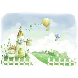 Домики и воздушные шары - Фотообои детские|для малышей