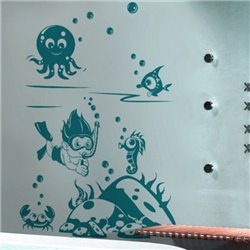 Трафарет Подводный мир - Модульная картины, Репродукции, Декоративные панно, Декор стен