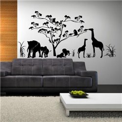 Трафарет Животные Африки - Модульная картины, Репродукции, Декоративные панно, Декор стен