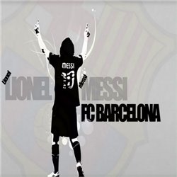 Трафарет Messi FC Barcelona - Модульная картины, Репродукции, Декоративные панно, Декор стен