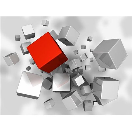 Кубы - 3D фотообои|3D расширяющие пространство