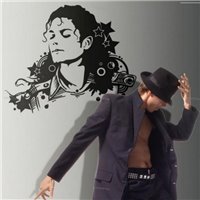 Портреты картины репродукции на заказ - Трафарет Майкл Джексон звезда