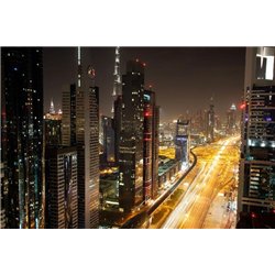 Улица ночного города - Фотообои Современный город|Гонконг