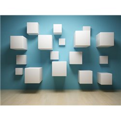 Кубическая абстракция - 3D фотообои|3D расширяющие пространство