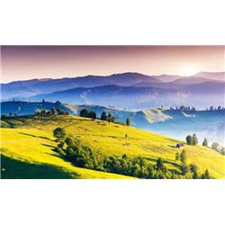 Горы на фоне заката - Фотообои природа