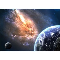 Планета Земля и Луна - Фотообои Космос|Земля
