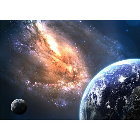 Планета Земля и Луна - Фотообои Космос|Земля