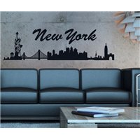 Портреты картины репродукции на заказ - Трафарет Панорама города New York