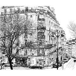 улица города - Фотообои Иллюстрации
