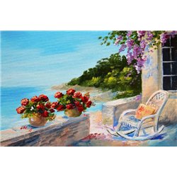 Рисунок красками - Фотообои терраса