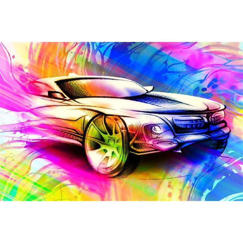 Автомобиль - Фотообои Яркие краски