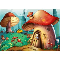 домик-грибок - Фотообои детские|универсальные
