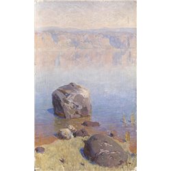 Скалы на тивериадском озере - Модульная картины, Репродукции, Декоративные панно, Декор стен