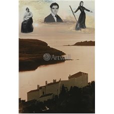 Картина на холсте по фото Модульные картины Печать портретов на холсте Лидия и Лорка наблюдают порт Лигат