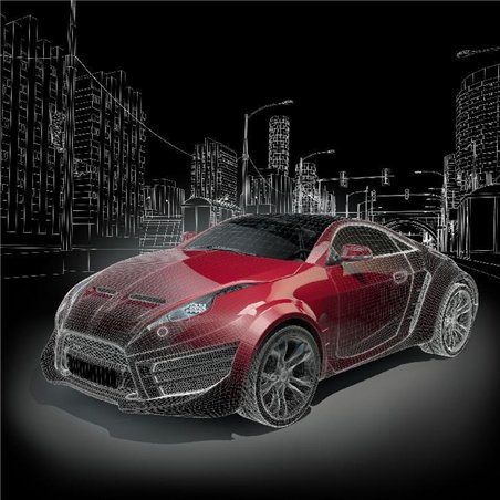 Красный автомобиль - Фотообои Техника и транспорт|автомобили