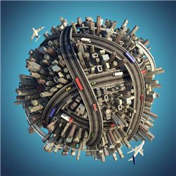 Миниатюрная планета - 3D фотообои|3D фигуры