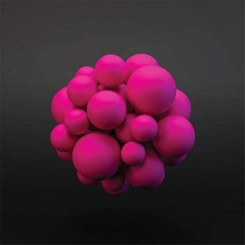 Розовые 3D шары - 3D фотообои|3D фигуры