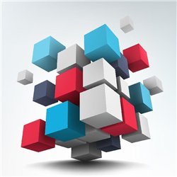 Иллюстрации абстрактных 3d кубов - 3D фотообои|3D фигуры
