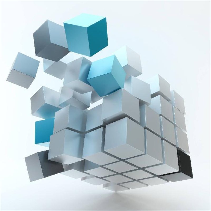 Кубическая абстракция - 3D фотообои|3D фигуры
