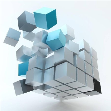 Кубическая абстракция - 3D фотообои|3D фигуры