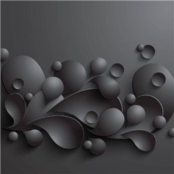 Черный 3D фон - 3D фотообои|3D паттерн