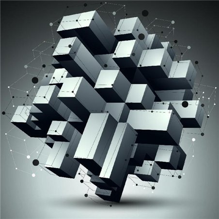 Абстрактная конструкция - 3D фотообои|3D фигуры