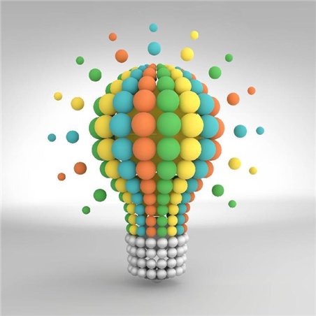 Лампочка с шаров - 3D фотообои|3D фигуры