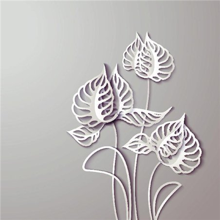 3D листья - 3D фотообои|3D паттерн