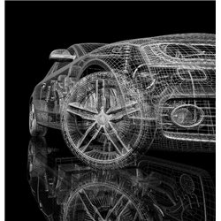 3D модель автомобиля - 3D фотообои|3D фигуры