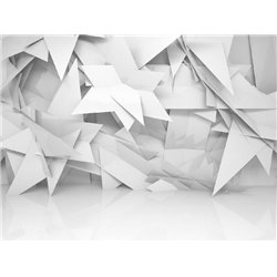 Белая абстракция - 3D фотообои|Стереоскопические обои