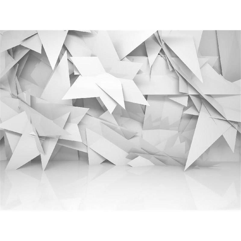 Белая абстракция - 3D фотообои|Стереоскопические обои