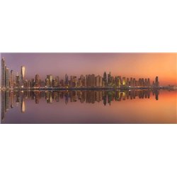 Панорама небоскребов в Дубай Марина - Фотообои Современный город|Дубаи