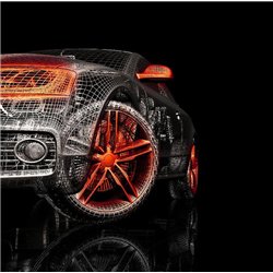 Цифровое авто - 3D фотообои|3D фигуры