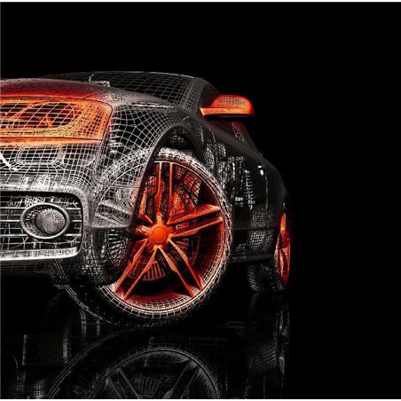 Цифровое авто - 3D фотообои|3D фигуры