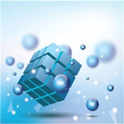 Объемный куб - 3D фотообои|3D фигуры