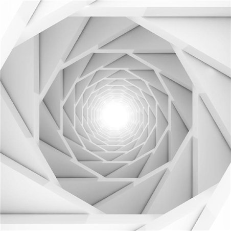 Ступенчатый туннель - 3D фотообои|Стереоскопические обои