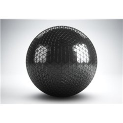 Черная сфера - 3D фотообои|3D фигуры