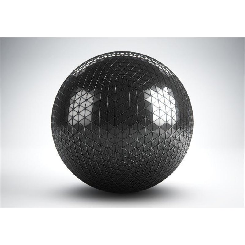 Черная сфера - 3D фотообои|3D фигуры