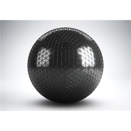 Черная сфера - 3D фотообои|3D фигуры
