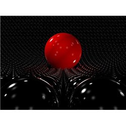 Красный шар - 3D фотообои|3D фигуры